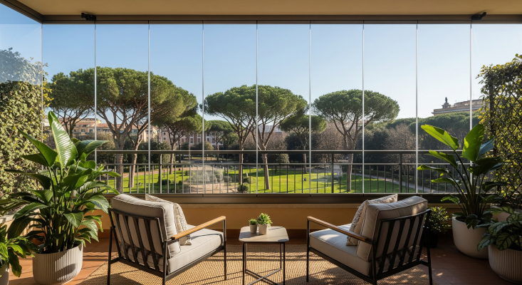 Vetrate Scorrevoli Roma Balcone