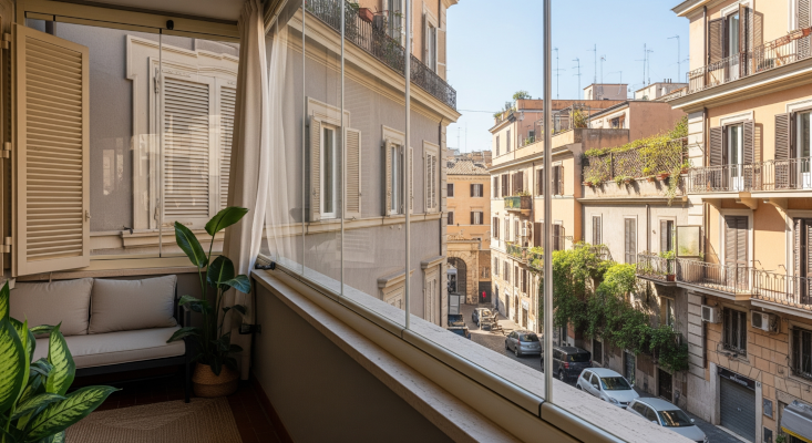Vetrata Scorrevole Senza Profili Verticali